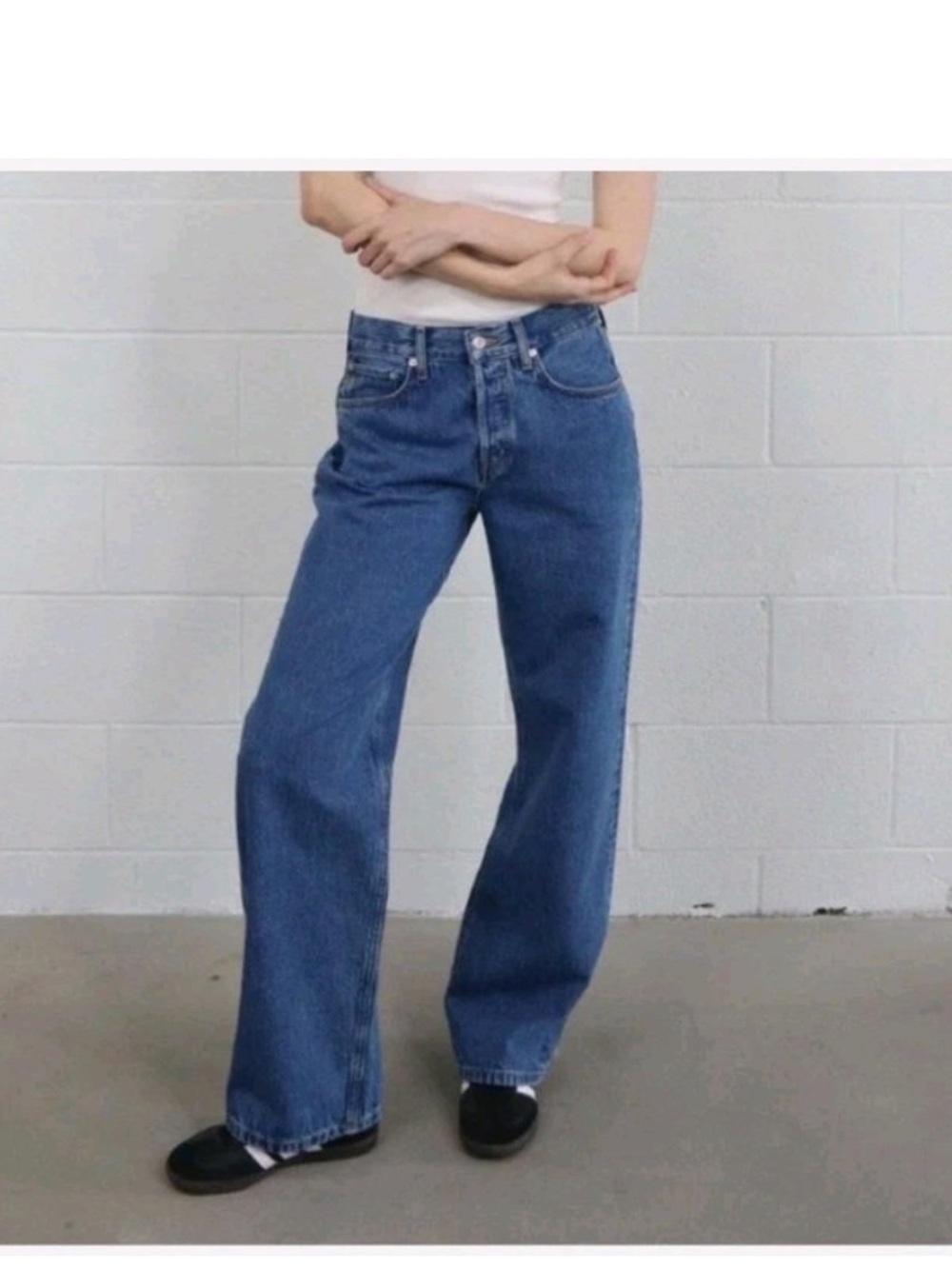Etica Classic Straight Leg Jeans in Medium Blue